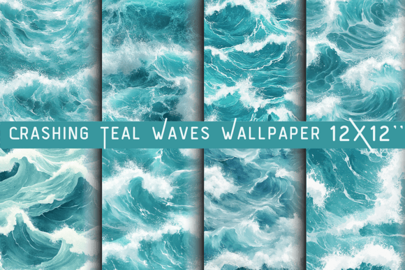 Download Crashing Teal Waves Wallpaper - Wallpaper Collection