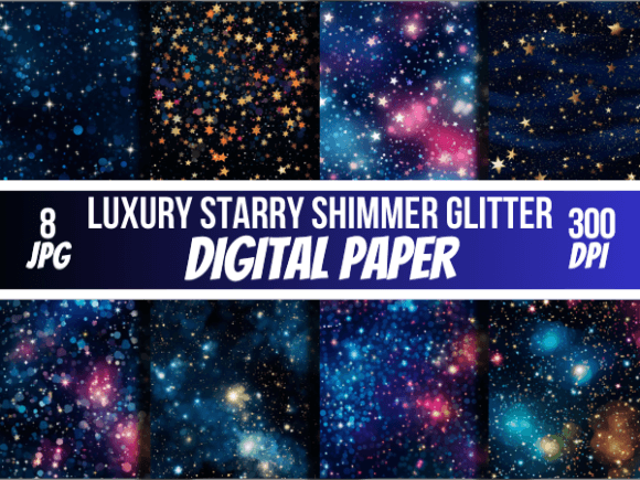 Download Starry Shimmer Glitter Digital Paper JPG - Premium Resources