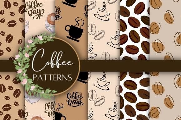 Download Coffee Patterns Wallpaper Digital Paper - Premium Resources